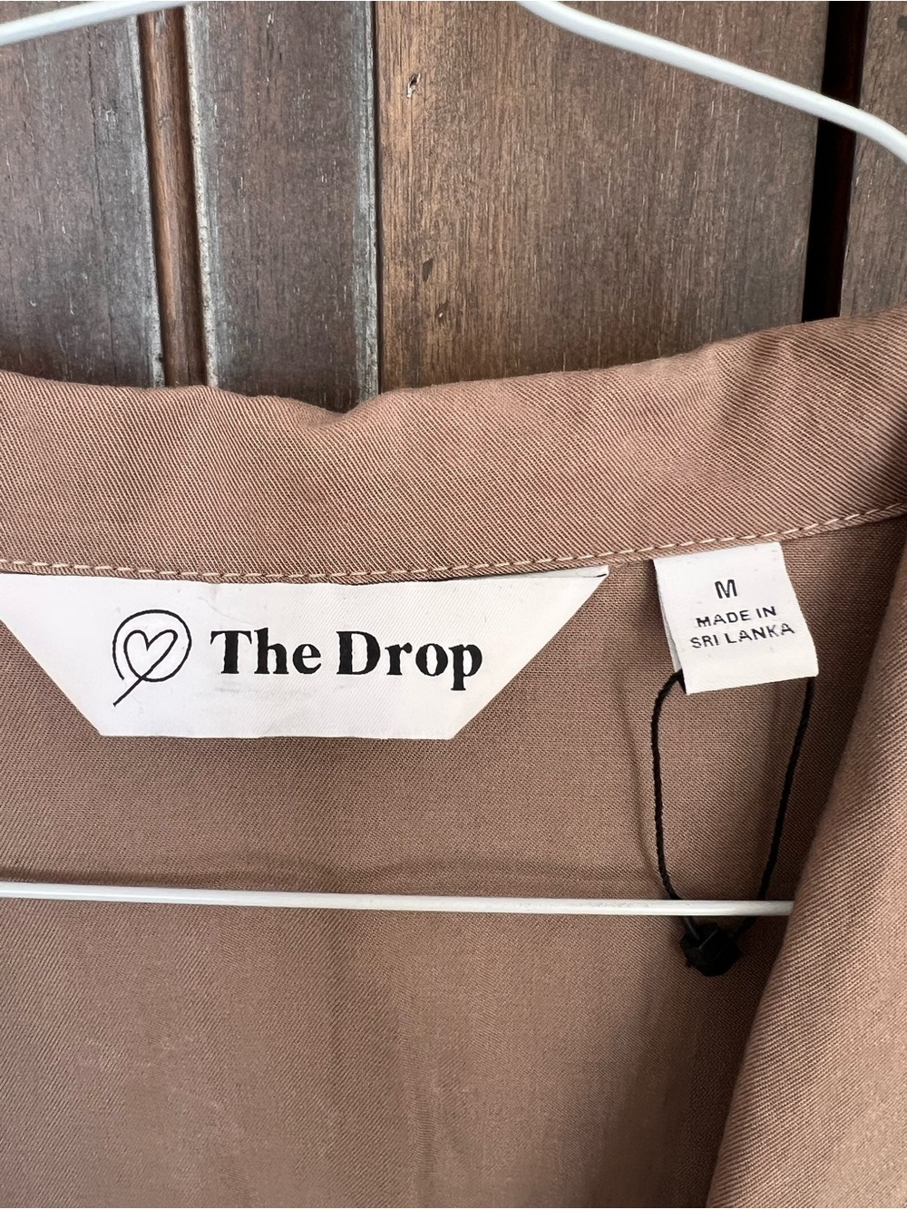 The Drop Taupe Short-Sleeve Wrap Dress - Picture 2 of 3